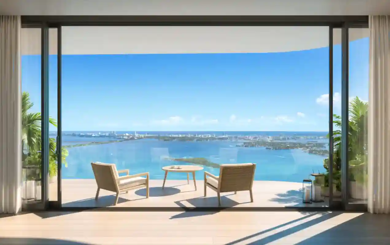 Wonderful view of the ocean from the residence balcony