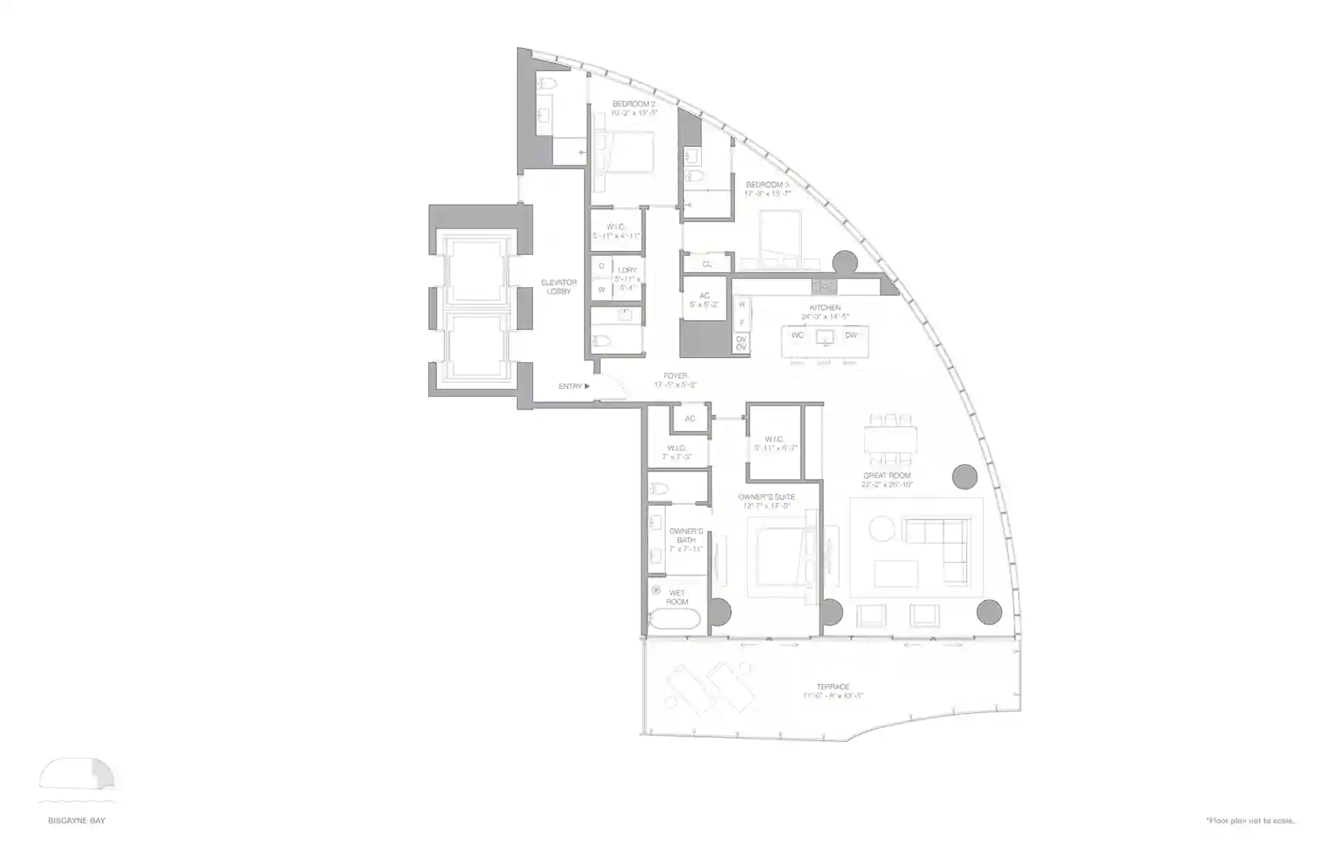 Map of Shell Signature Residence A North residence area