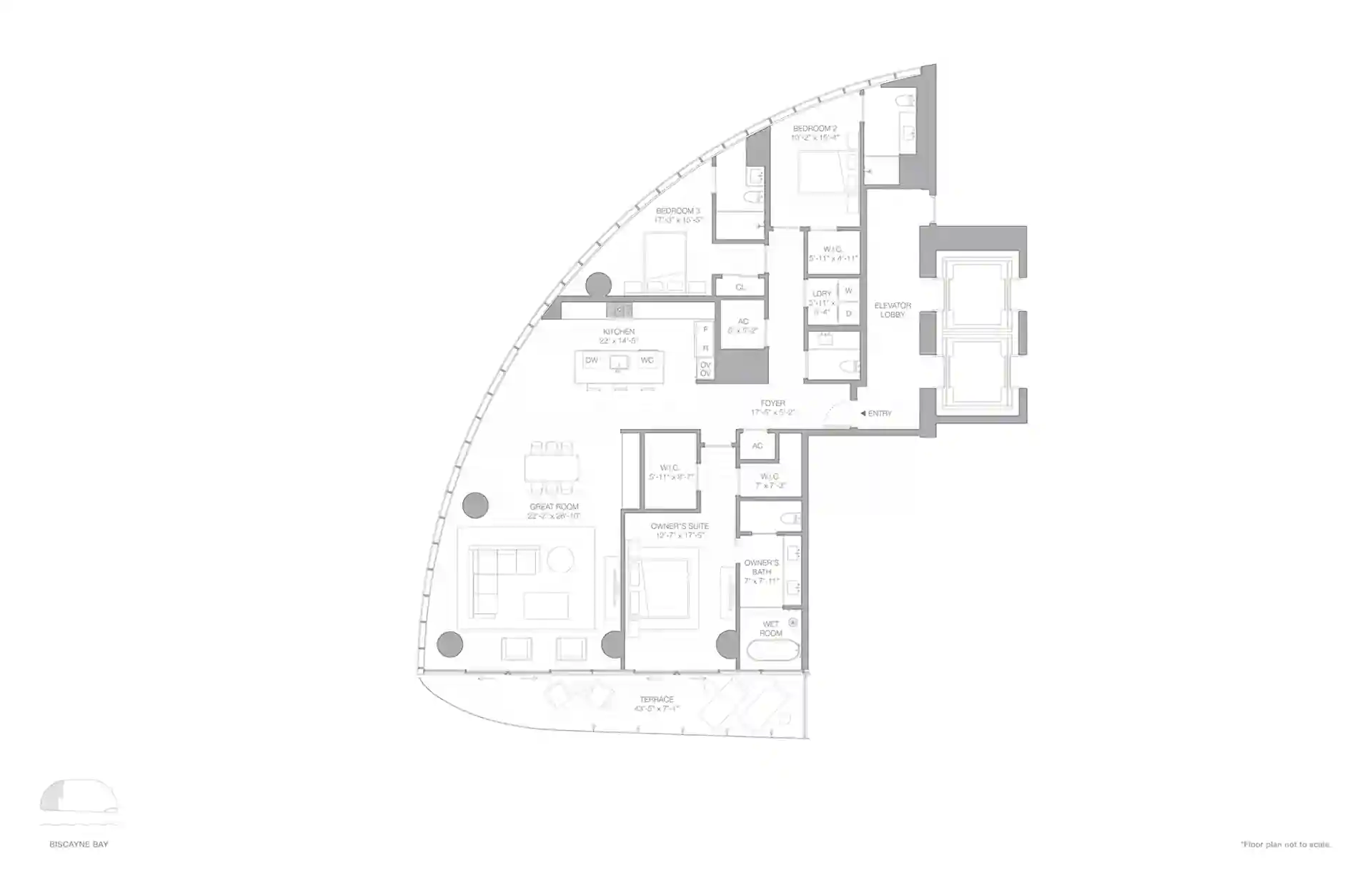 Blueprint map of the residence area